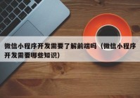 微信小程序開(kāi)發(fā)需要了解前端嗎（微信小程序開(kāi)發(fā)需要哪些知識(shí)）