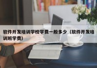 軟件開發(fā)培訓(xùn)學(xué)校學(xué)費一般多少（軟件開發(fā)培訓(xùn)班學(xué)費）