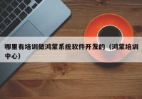 哪里有培訓(xùn)做鴻蒙系統(tǒng)軟件開(kāi)發(fā)的（鴻蒙培訓(xùn)中心）